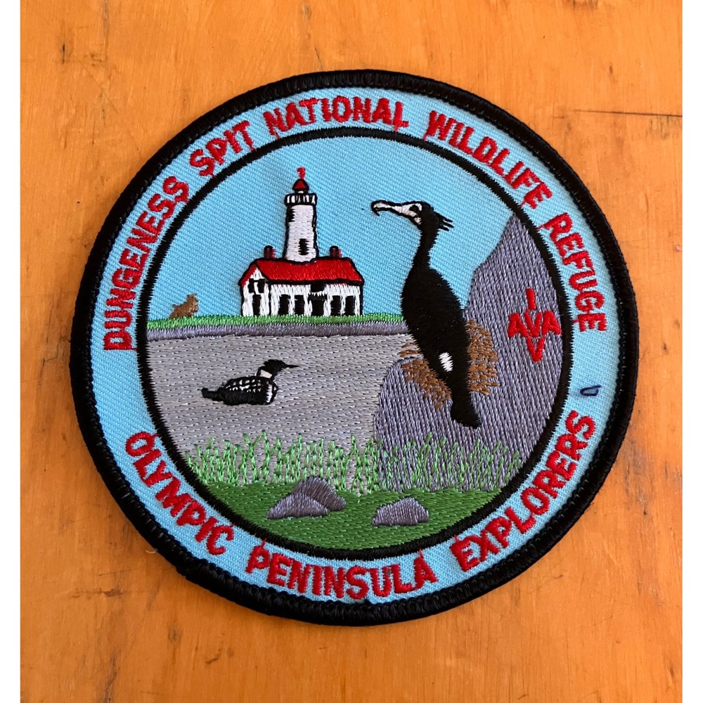 Dungeness Spit Patch Blue Olympic Peninsula Explorers 1990s Bird Lighthouse